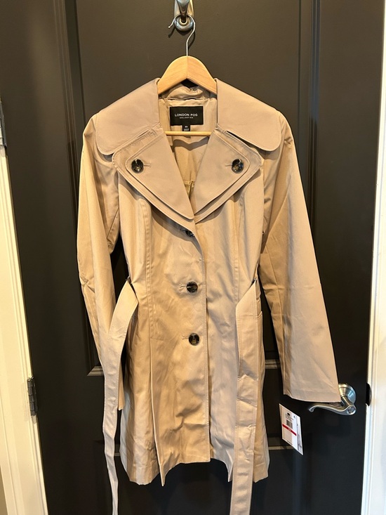London Fog Jackets & Blazers - London Fog Classic Beige Trench with Belted Waist